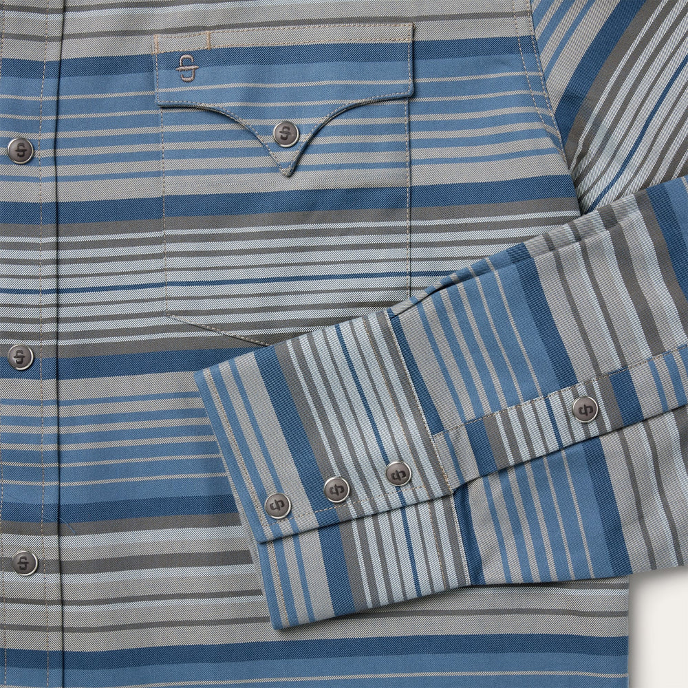 Serape Stripe Western Shirt Blue | Stetson Men