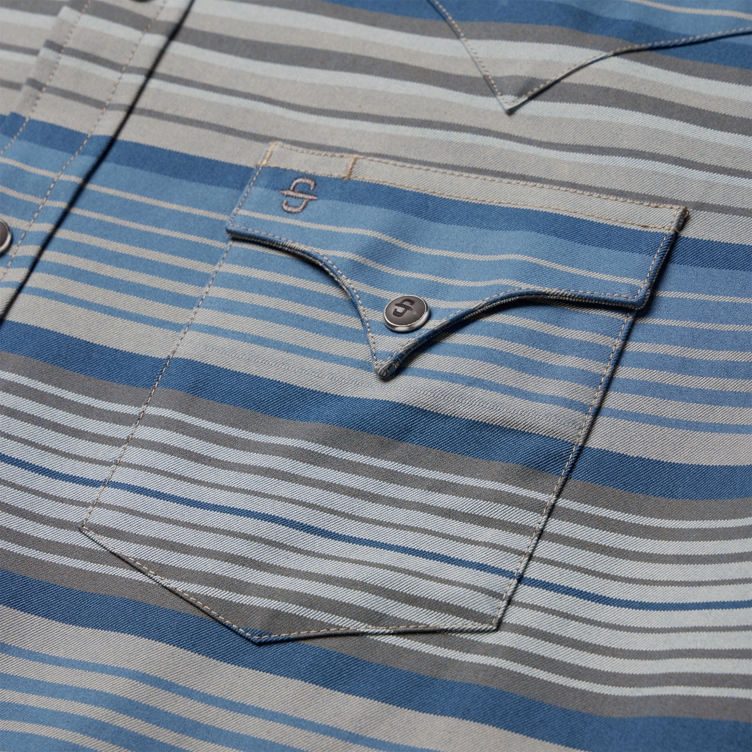 Serape Stripe Western Shirt Blue | Stetson Men