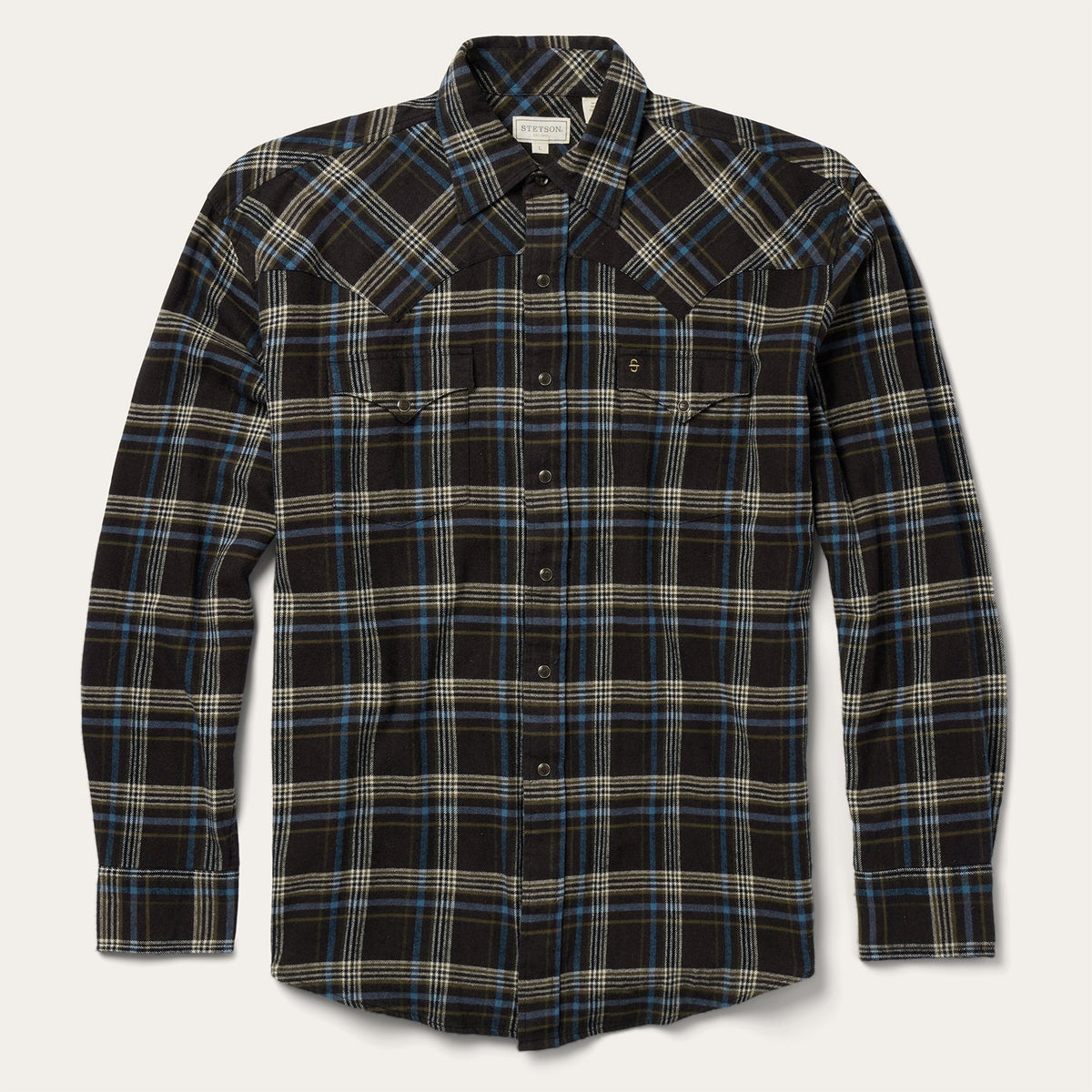 Brown Plaid Flannel Western Shirt Brown | Stetson Men