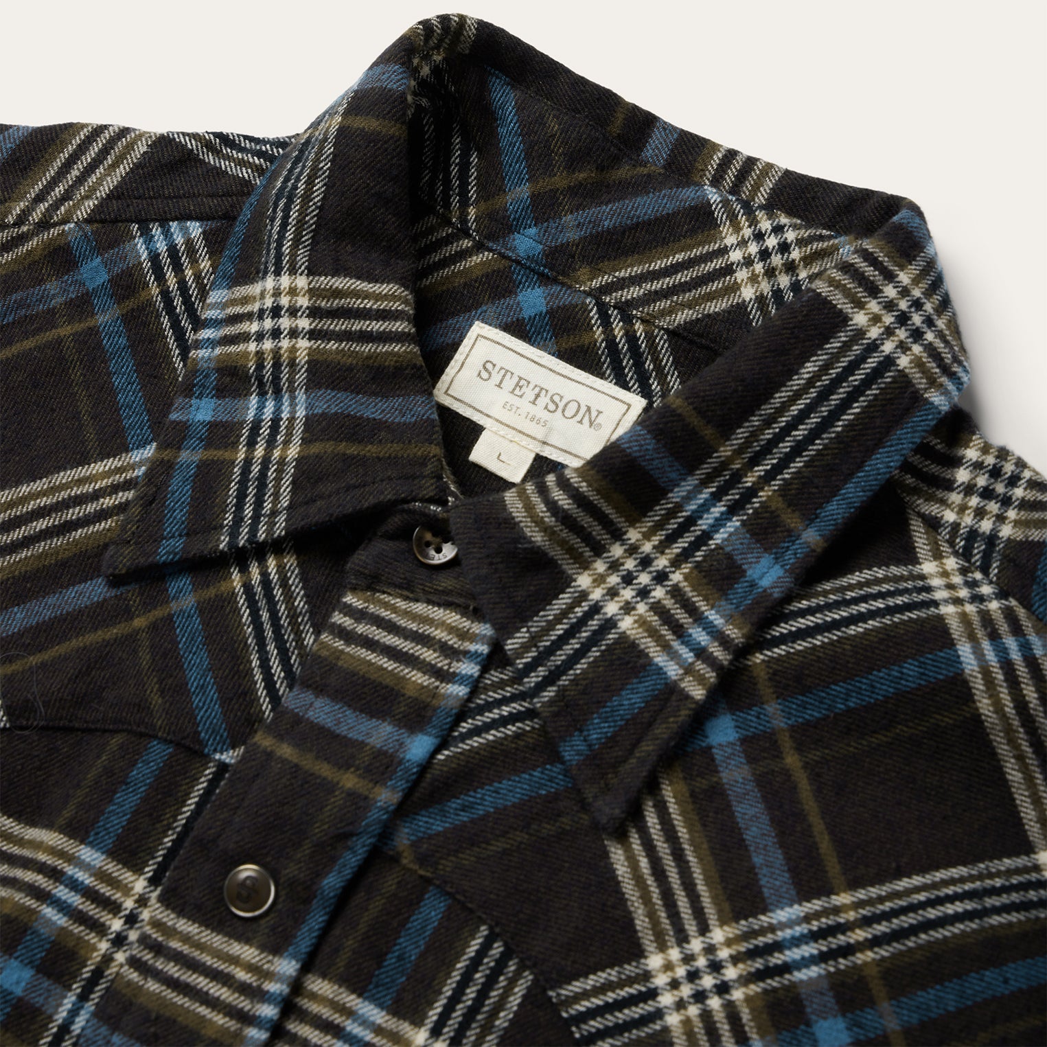 Brown Plaid Flannel Western Shirt Brown | Stetson Men