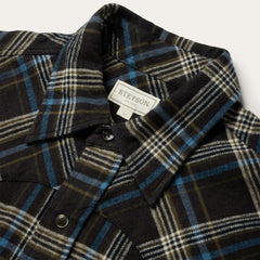 Brown Plaid Flannel Western Shirt Brown | Stetson Men