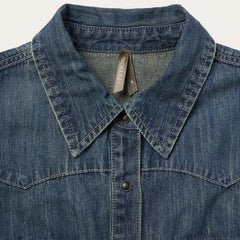 Dirty Denim Boyfriend Fit Shirt Blue | Stetson Women