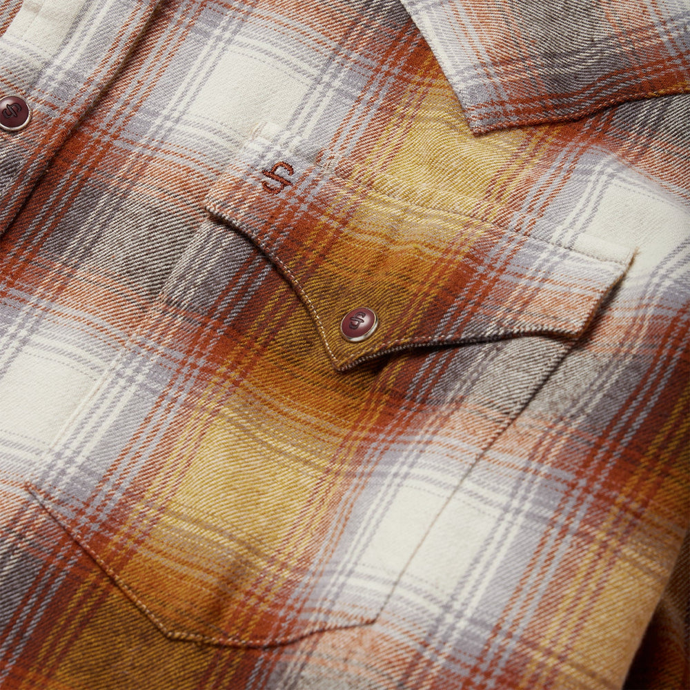 Rust Plaid Flannel Western Shirt Brown | Stetson Men