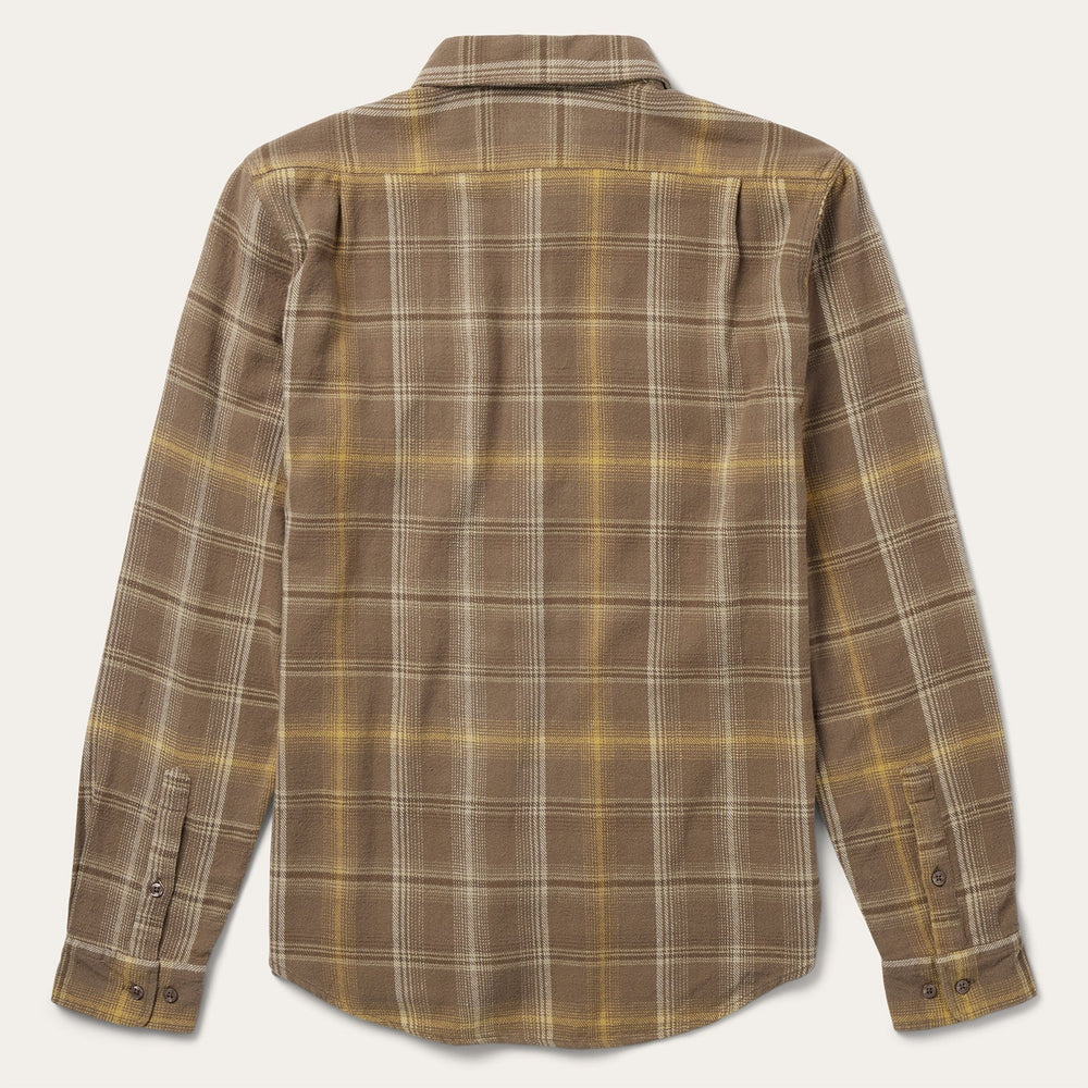 Brown Flannel Button-Front Shirt Brown | Stetson Men