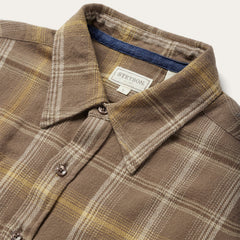 Brown Flannel Button-Front Shirt Brown | Stetson Men
