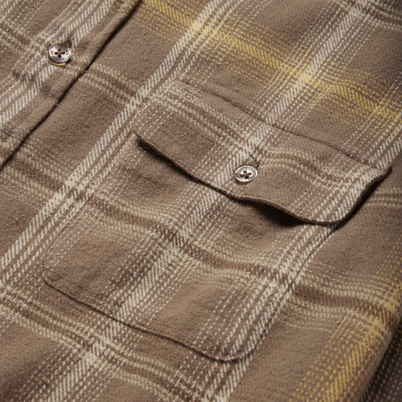 Brown Flannel Button-Front Shirt Brown | Stetson Men