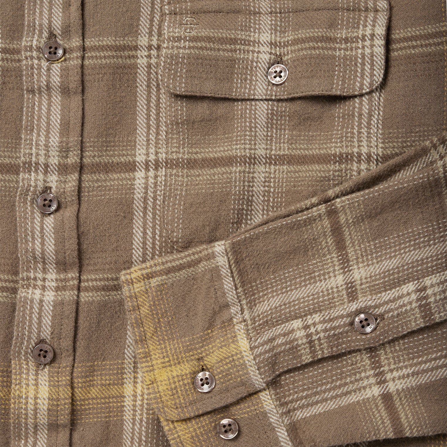 Brown Flannel Button-Front Shirt Brown | Stetson Men