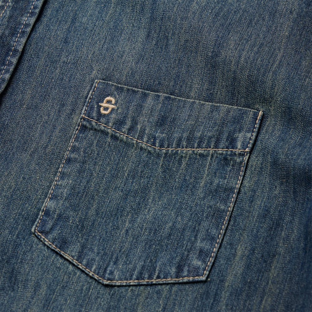 Dark Denim Western Shirt Blue | Stetson Men