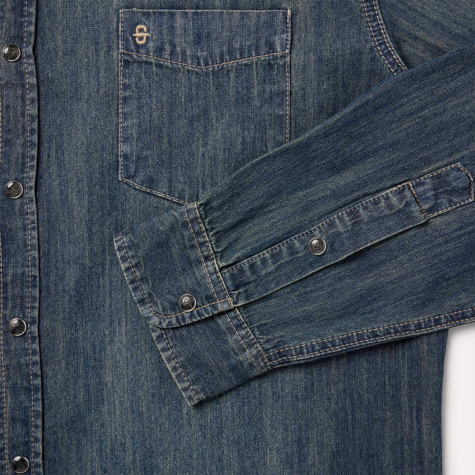 Dark Denim Western Shirt Blue | Stetson Men