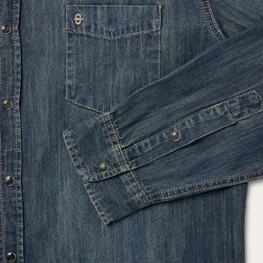 Dark Denim Western Shirt Blue | Stetson Men