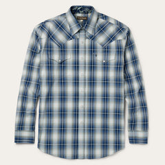 Crystal Plaid Western Shirt Blue | Stetson Men