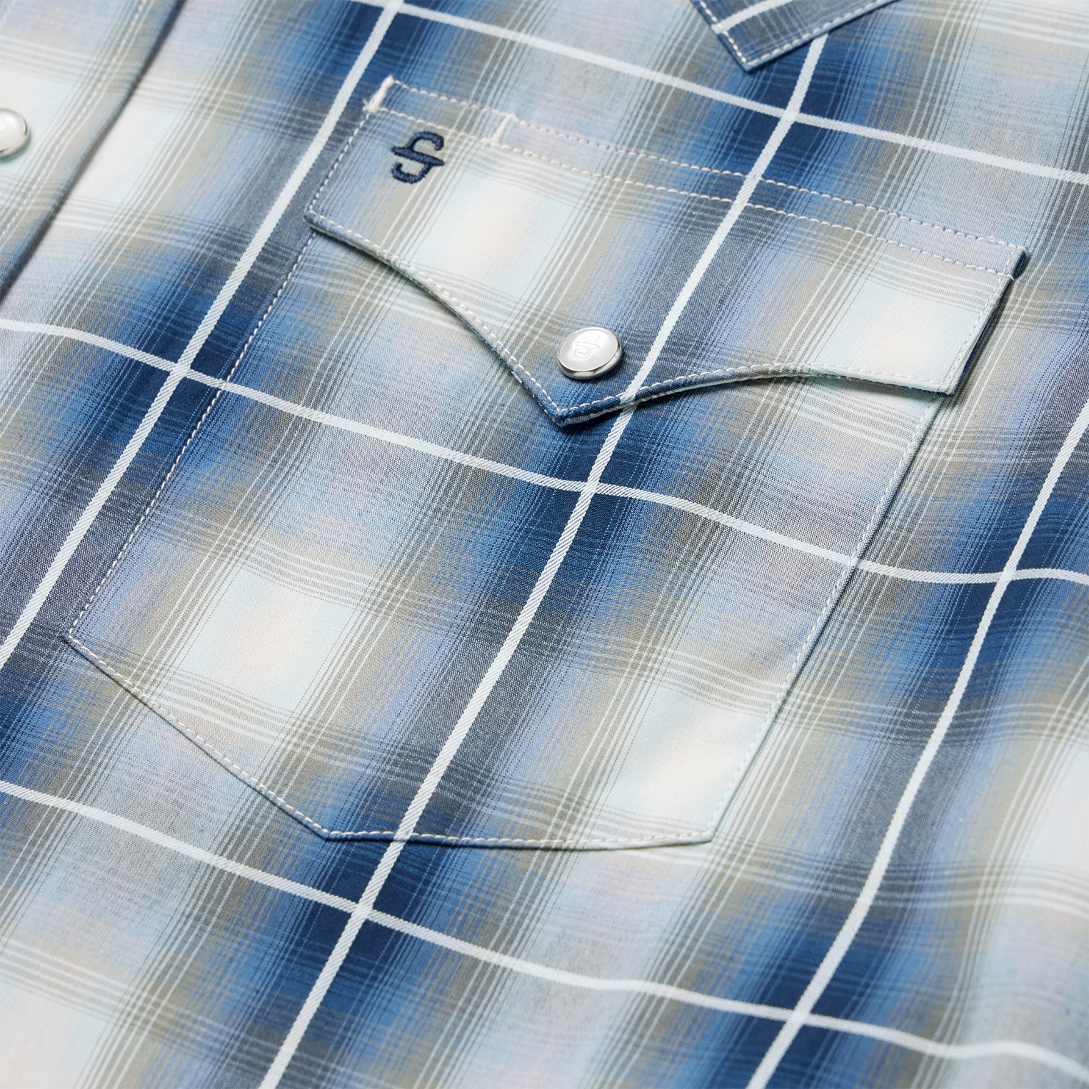 Crystal Plaid Western Shirt Blue | Stetson Men