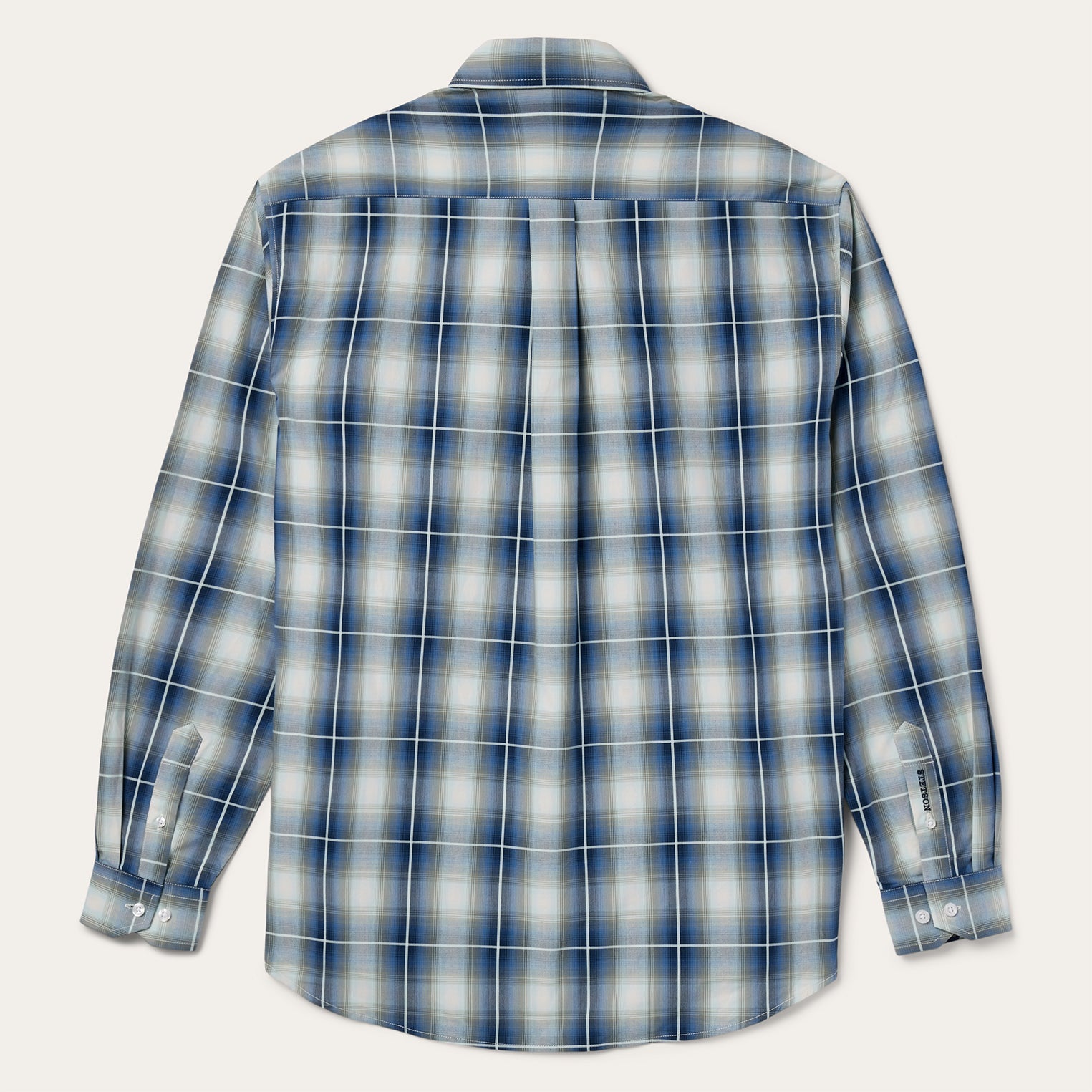 Crystal Plaid Button Down Shirt Blue | Stetson Men