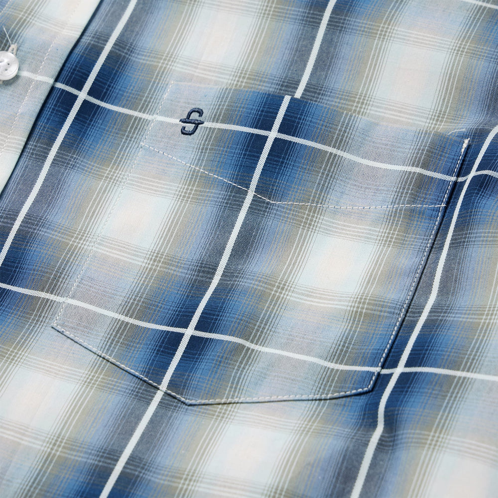 Crystal Plaid Button Down Shirt Blue | Stetson Men