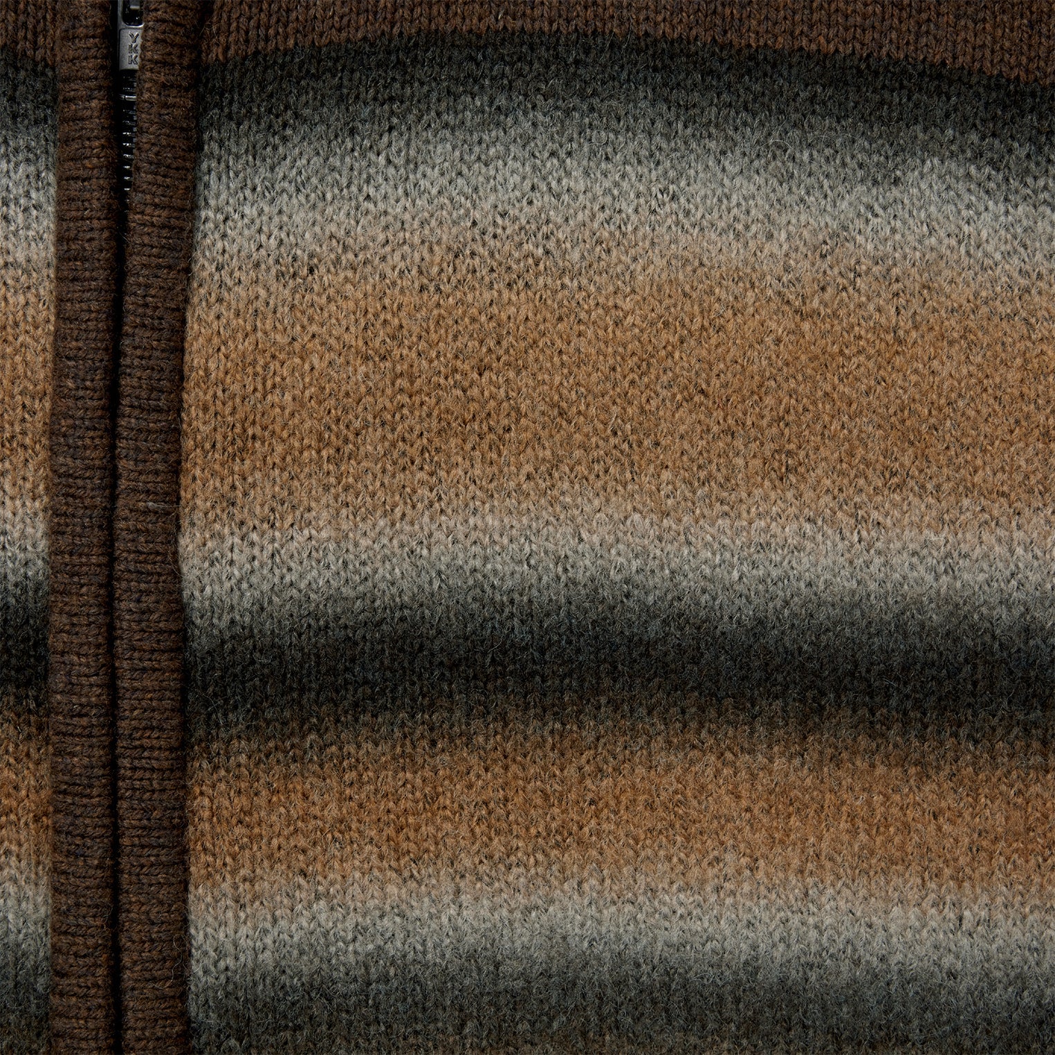 Ombre Border Stripe Cardigan Brown | Stetson Men