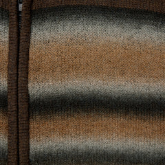 Ombre Border Stripe Cardigan Brown | Stetson Men