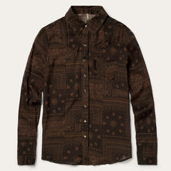 Patchwork Bandana Print Shirt Brown | Stetson Women