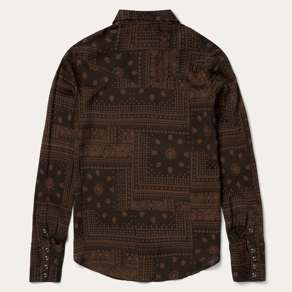 Patchwork Bandana Print Shirt Brown | Stetson Women