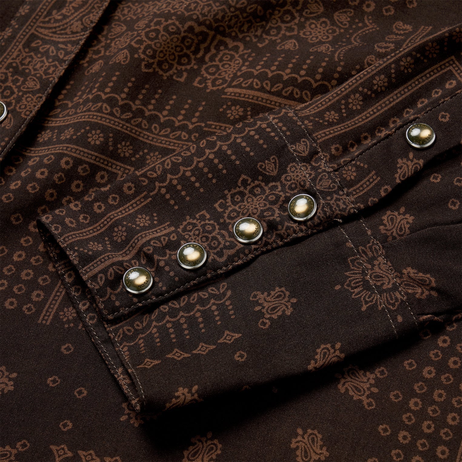 Patchwork Bandana Print Shirt Brown | Stetson Women