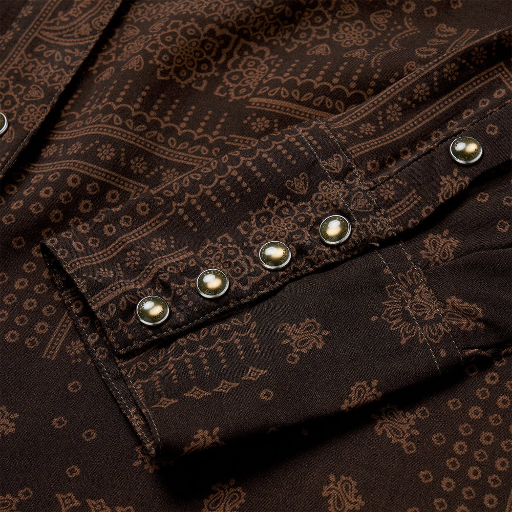 Patchwork Bandana Print Shirt Brown | Stetson Women