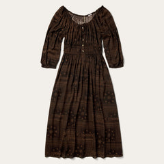 Patchwork Bandana Print Dress Brown | Stetson Women