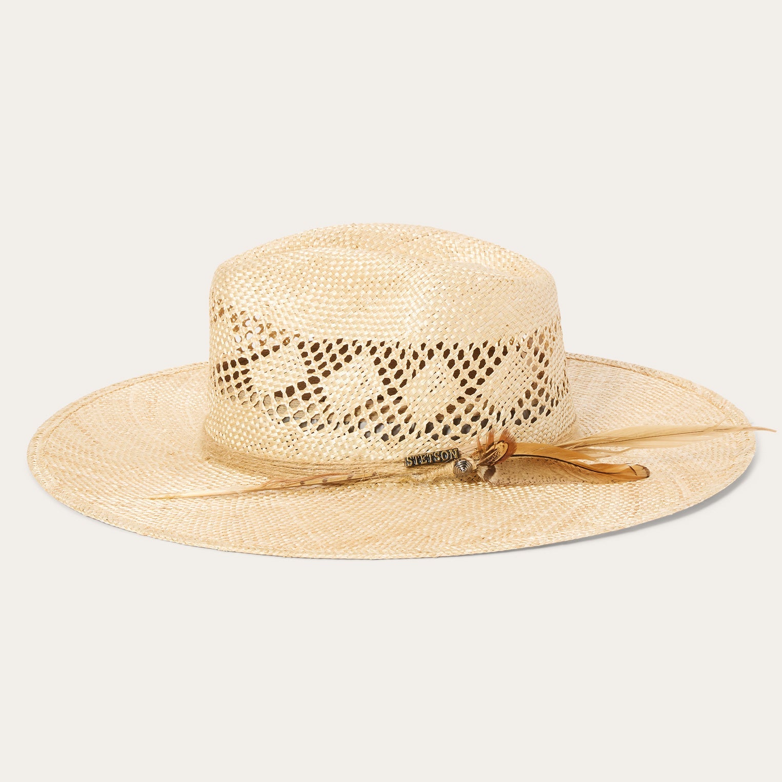 Chorus Straw Flat Brim Hat Natural | Stetson Hats