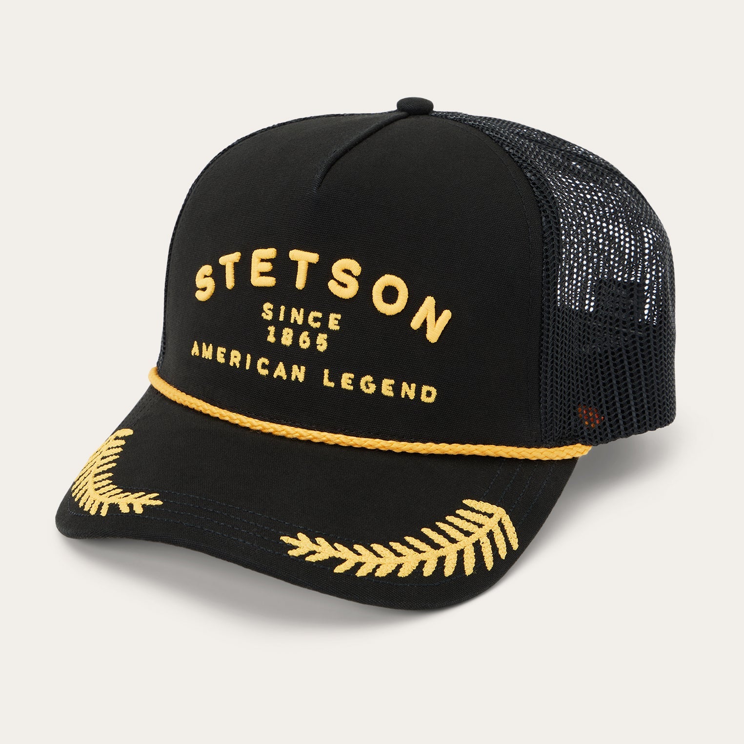 Captain Trucker Cap Black | Stetson Hats