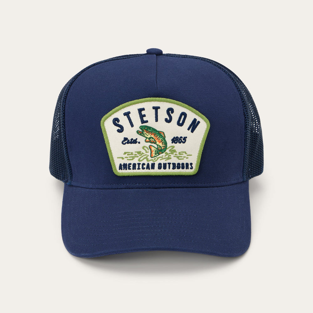 Fishing Patch Trucker Cap Navy | Stetson Hats
