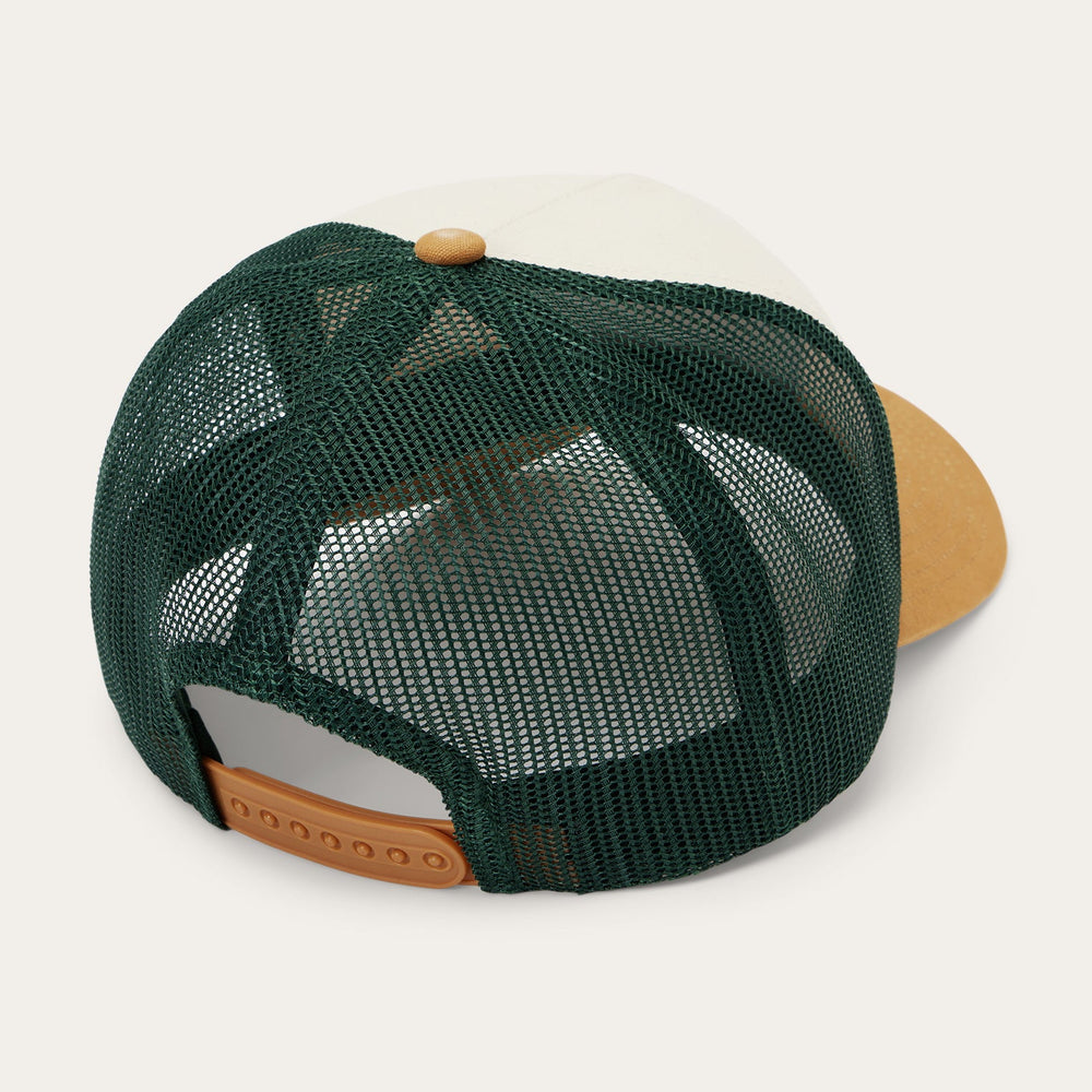 Fishing Patch Trucker Cap Off White / Tan / Green | Stetson Hats