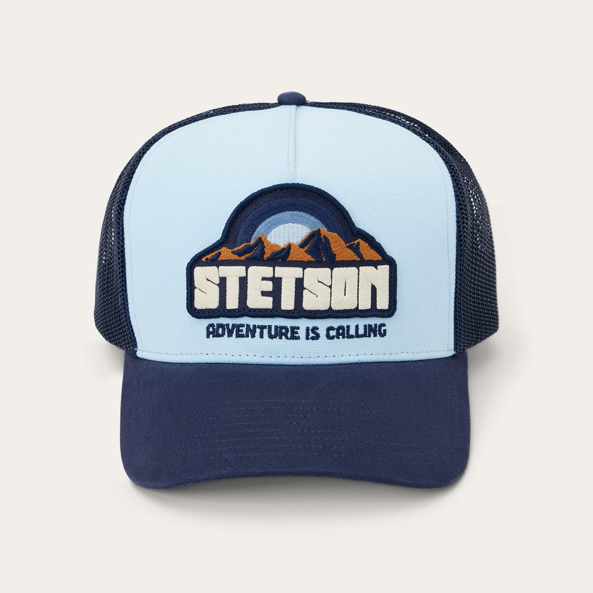 Mountain Sunset Trucker Cap Light Blue / Navy | Stetson Hats