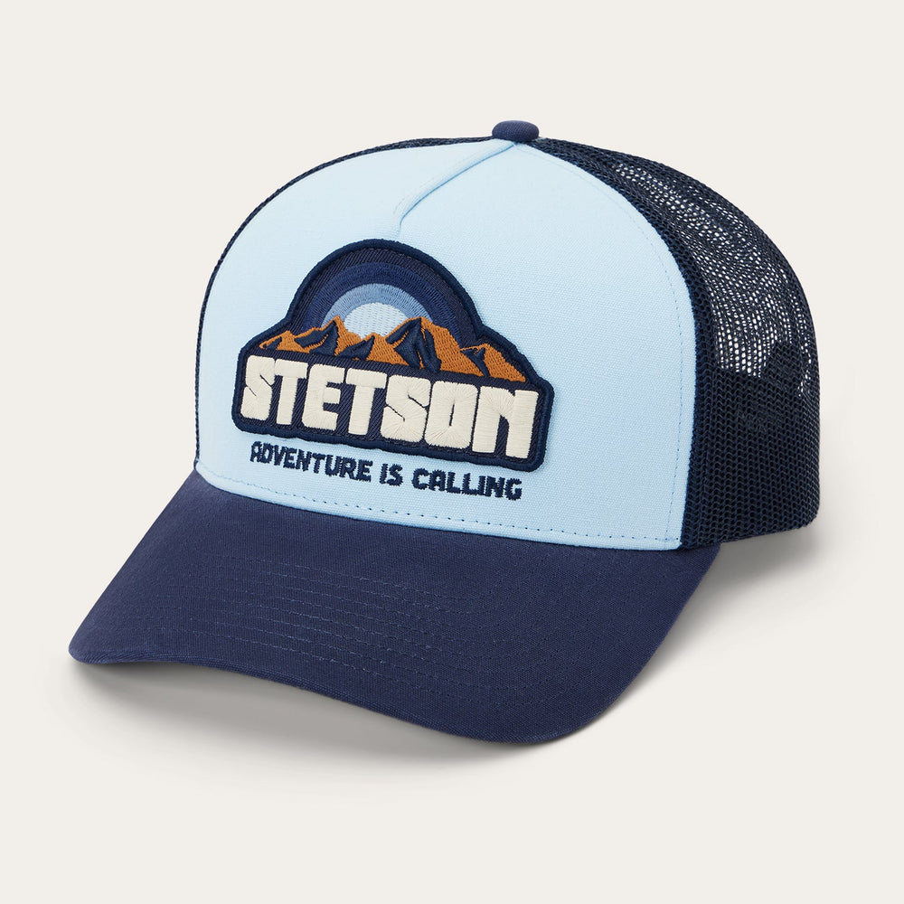 Mountain Sunset Trucker Cap Light Blue / Navy | Stetson Hats