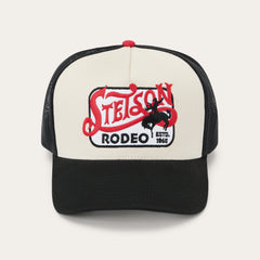 Rodeo Patch Trucker Cap Off White / Black | Stetson Hats