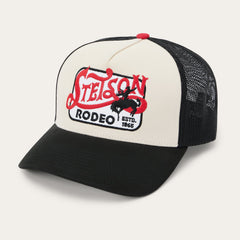 Rodeo Patch Trucker Cap Off White / Black | Stetson Hats