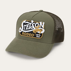 Rodeo Patch Trucker Cap Olive | Stetson Hats