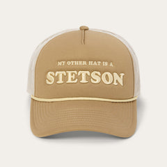 My Other Hat Is A Stetson Trucker Cap Tan | Stetson Hats
