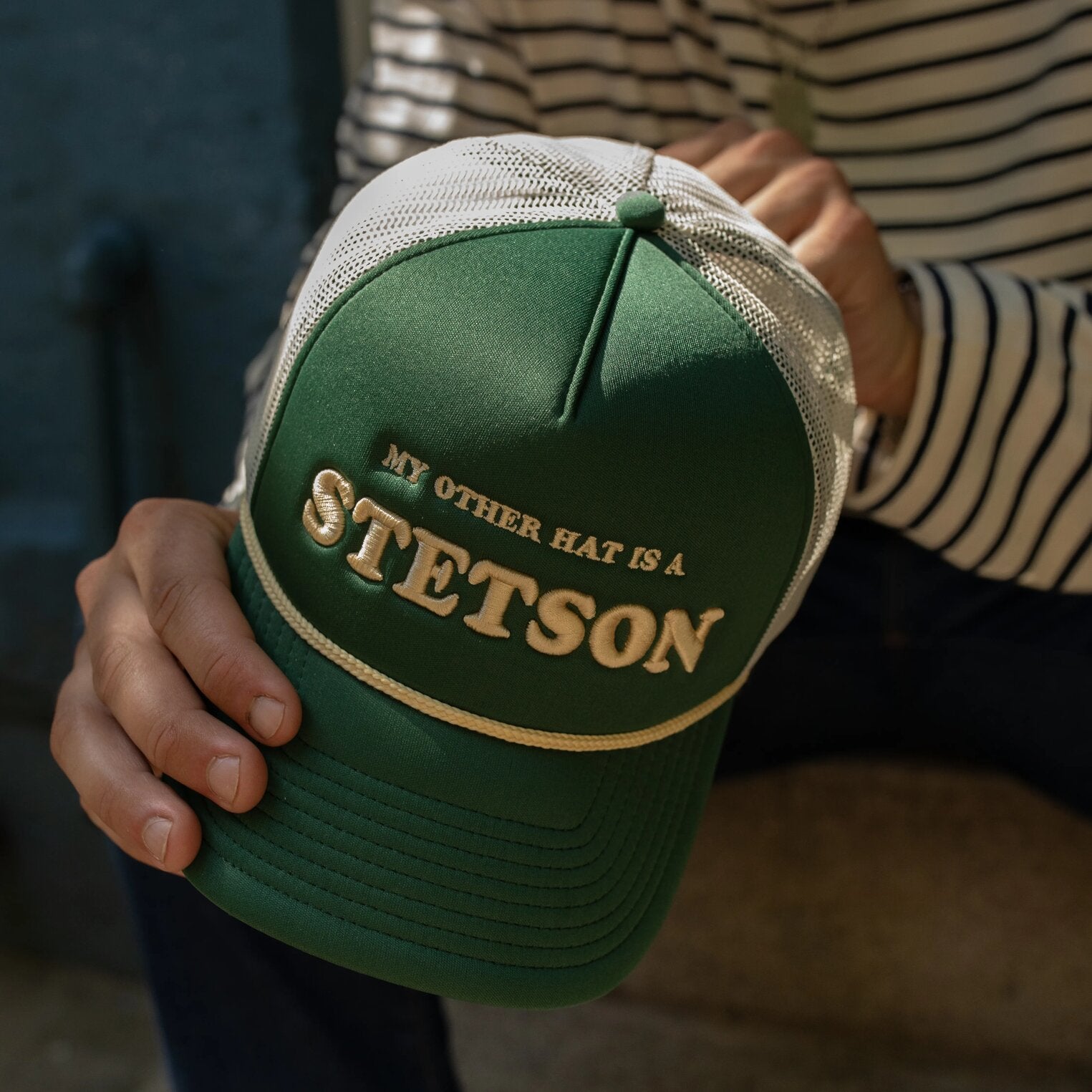 My Other Hat Is A Stetson Trucker Cap Olive | Stetson Hats