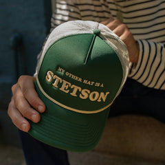 My Other Hat Is A Stetson Trucker Cap Olive | Stetson Hats