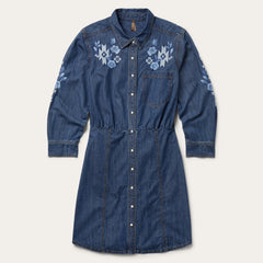 Dark Blue Denim Shirt Dress Blue | Stetson Women