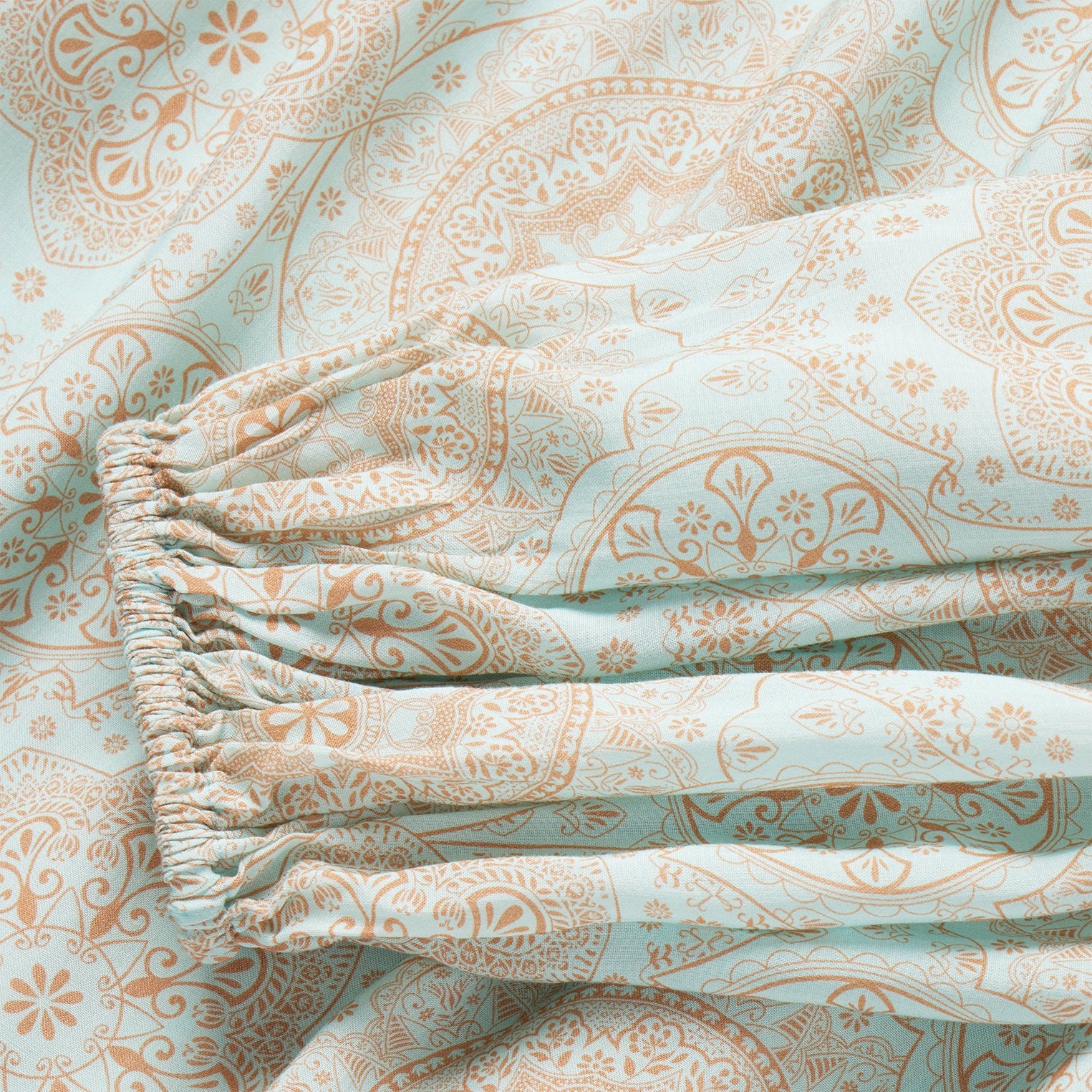 Mandala Print Peasant Blouse Blue | Stetson Women