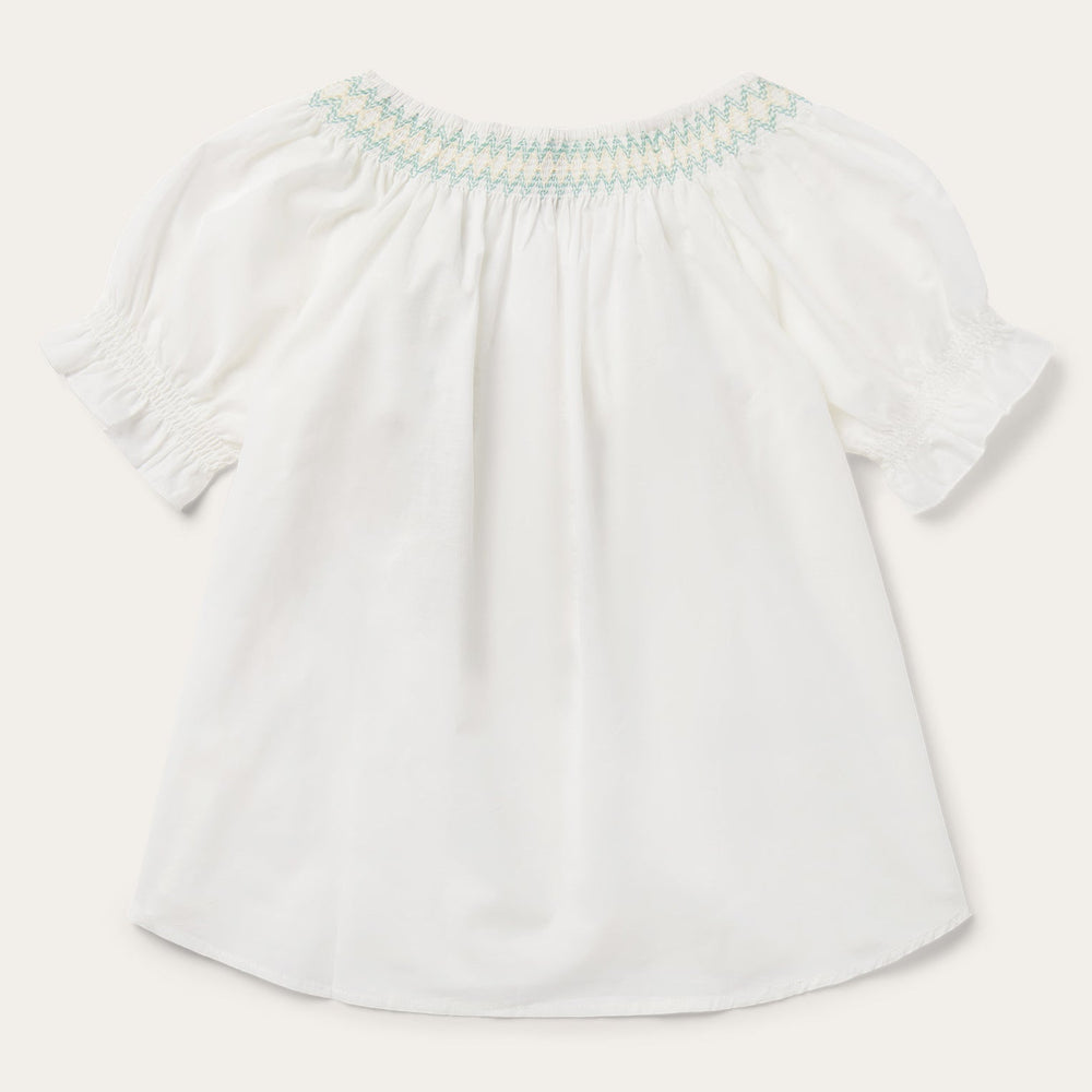 Cotton Voile Peasant Blouse White | Stetson Women