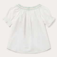 Cotton Voile Peasant Blouse White | Stetson Women