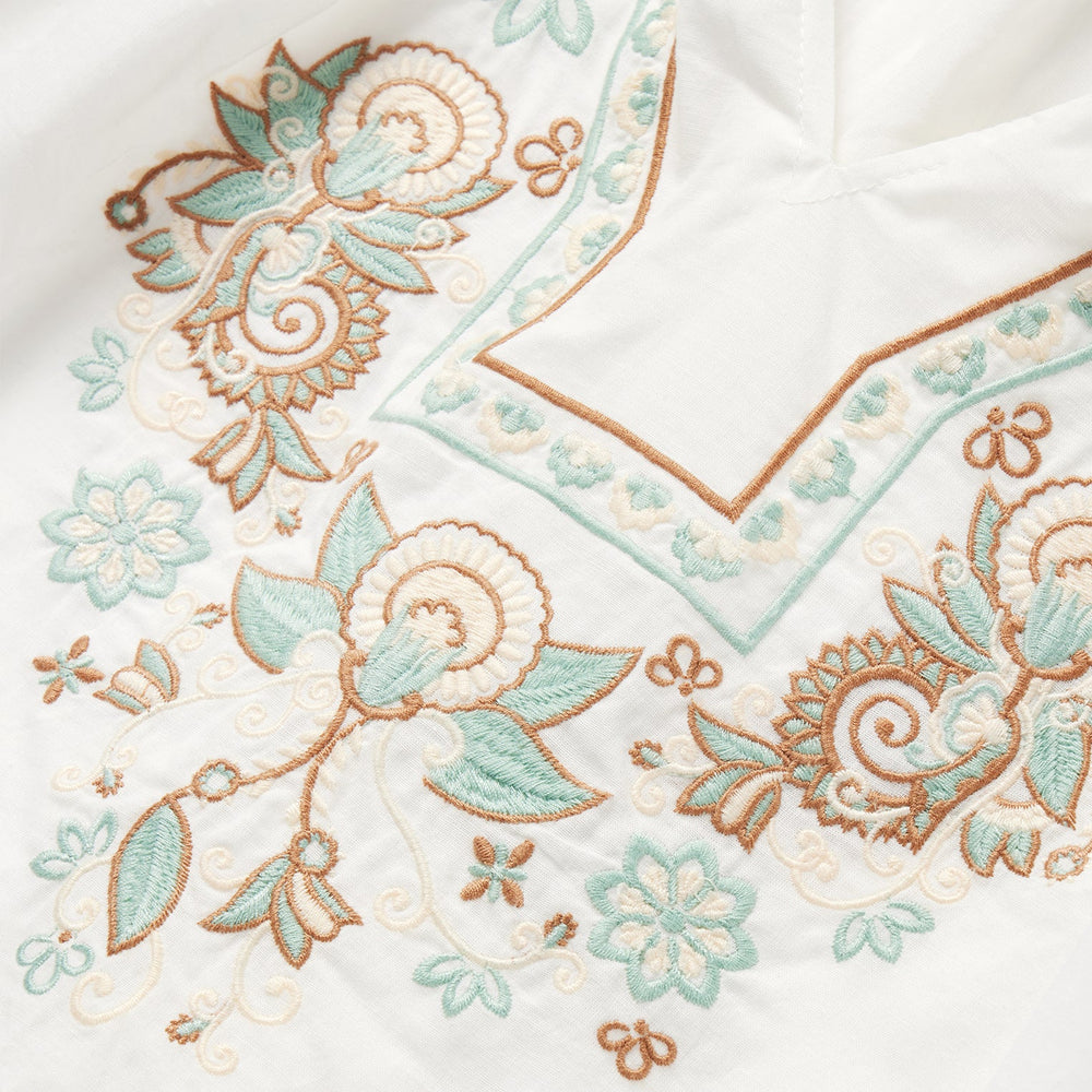 Cotton Voile Peasant Blouse White | Stetson Women