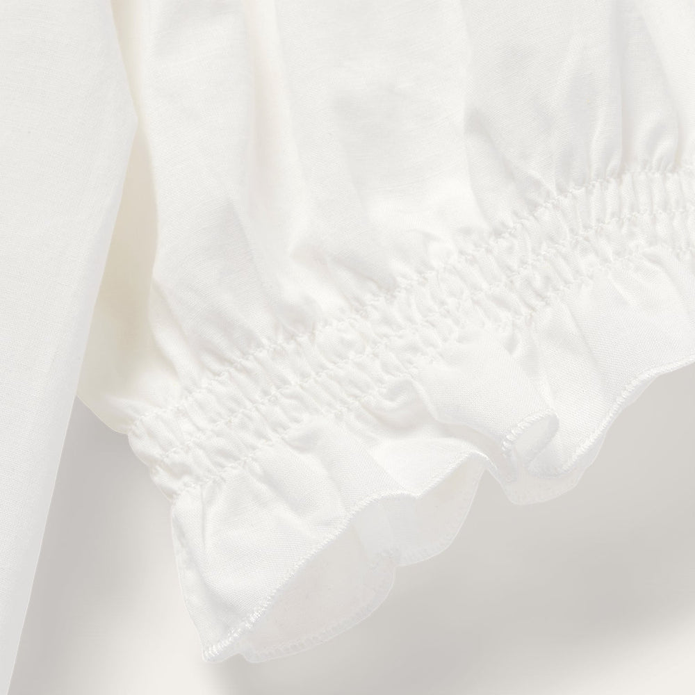 Cotton Voile Peasant Blouse White | Stetson Women
