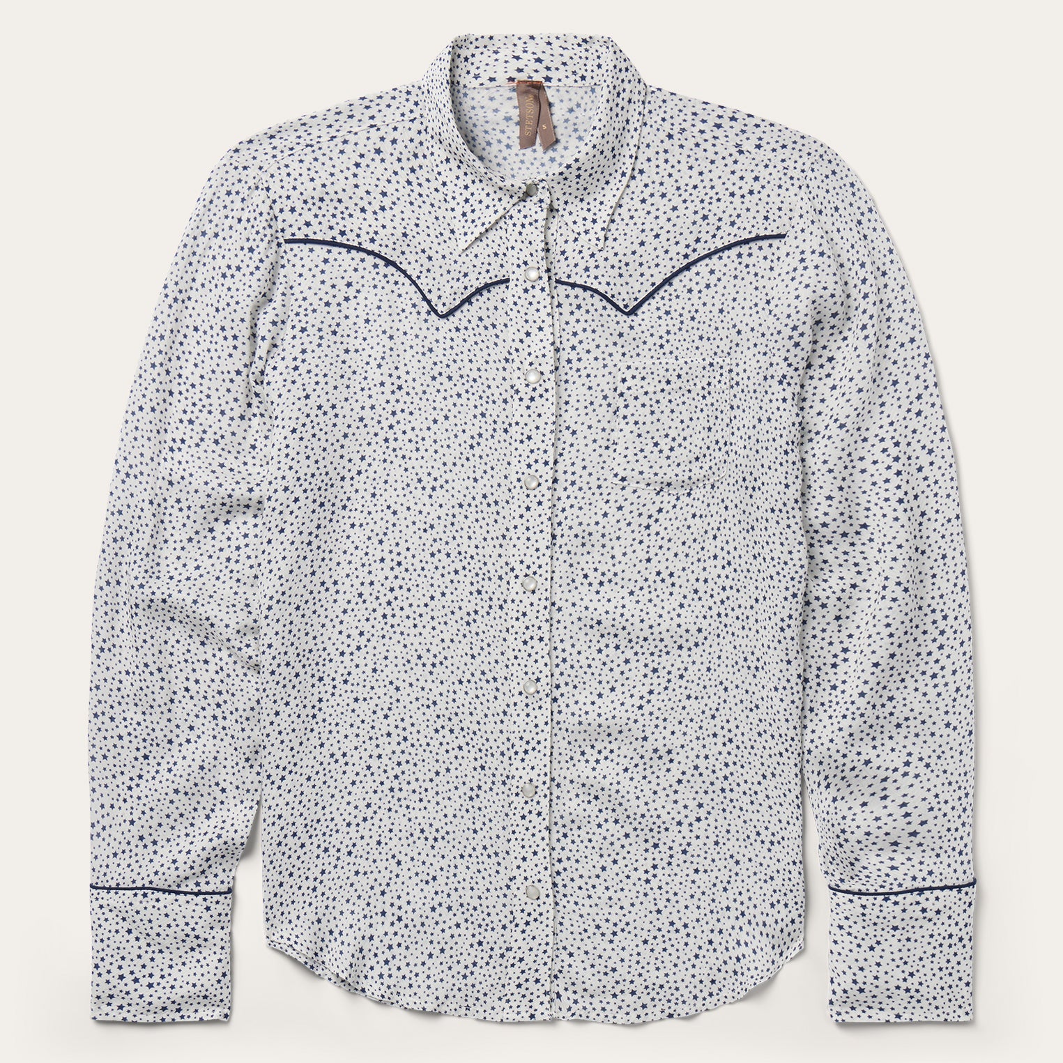 Stars Print Western Shirt White | Stetson Women