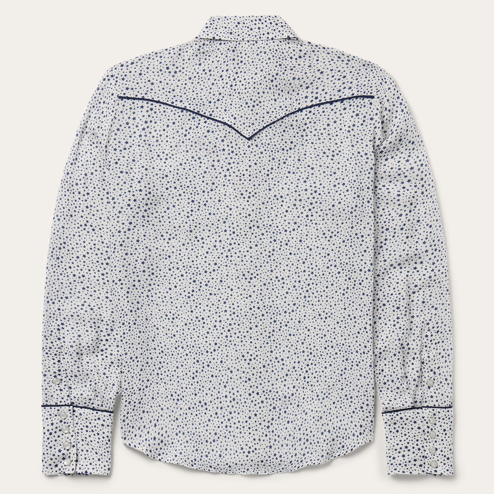 Stars Print Western Shirt White | Stetson Women