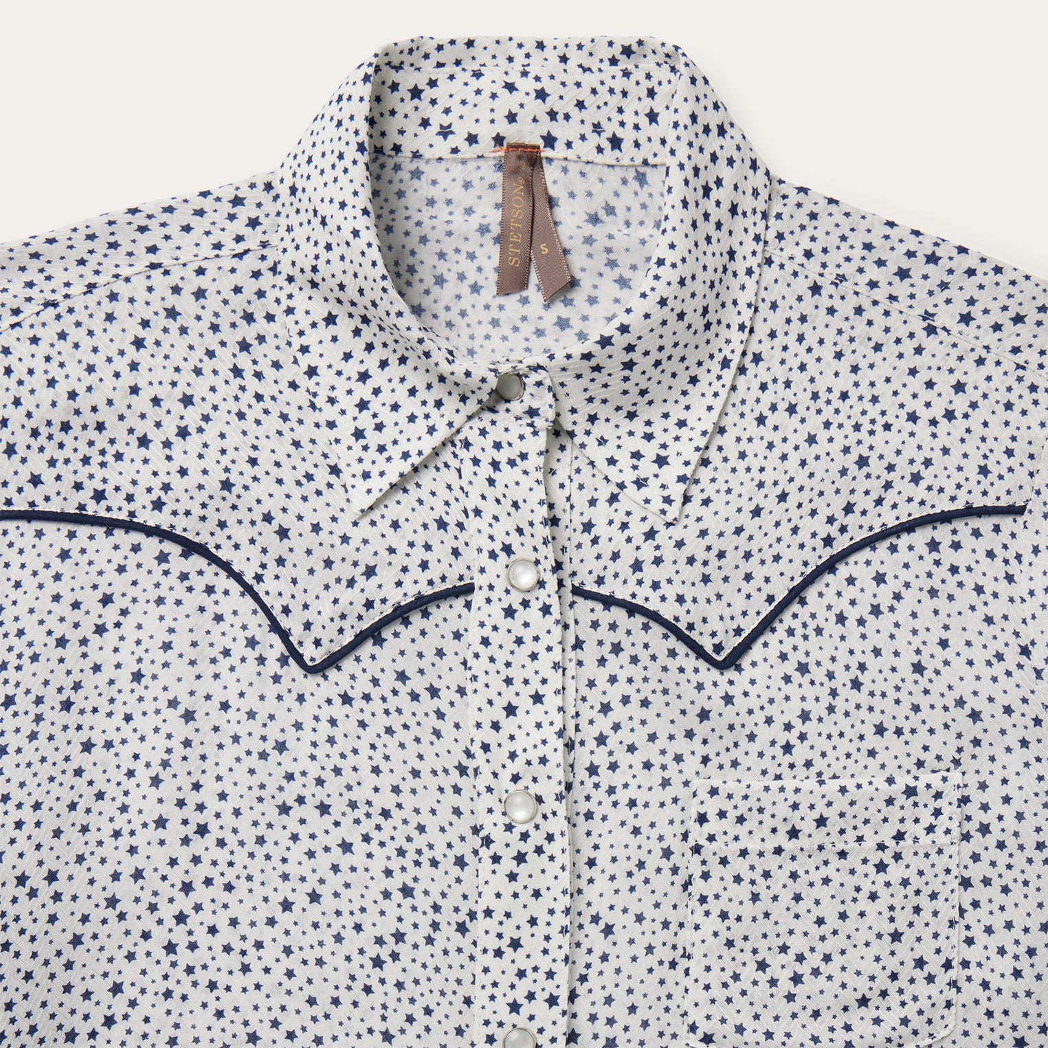 Stars Print Western Shirt White | Stetson Women
