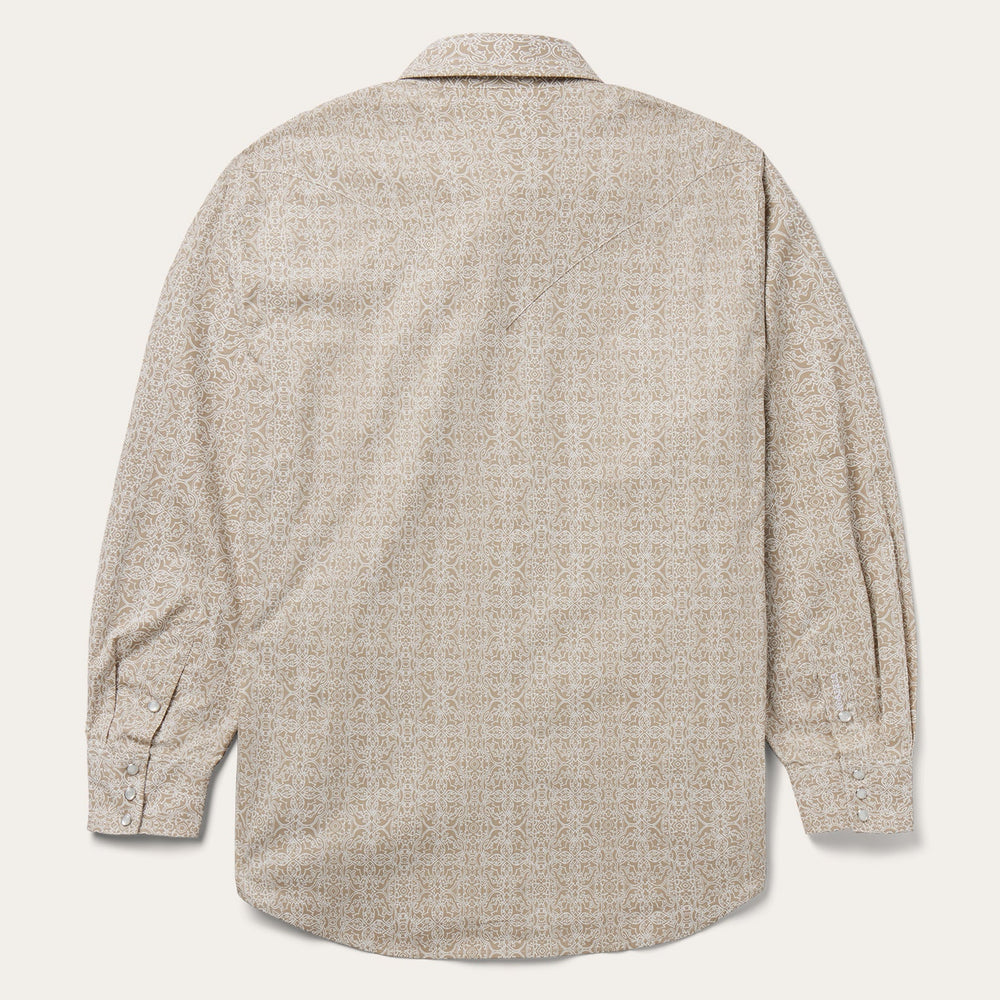 Medallion Print Western Shirt Brown | Stetson Men