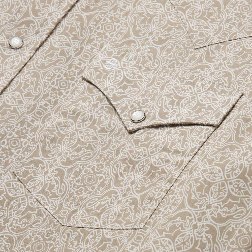 Medallion Print Western Shirt Brown | Stetson Men