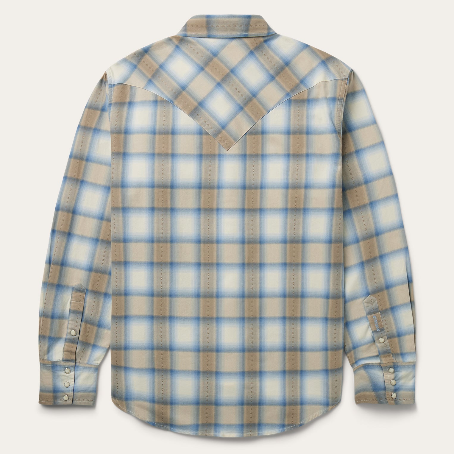 Sand Plaid Dobby Western Shirt Brown | Stetson Men