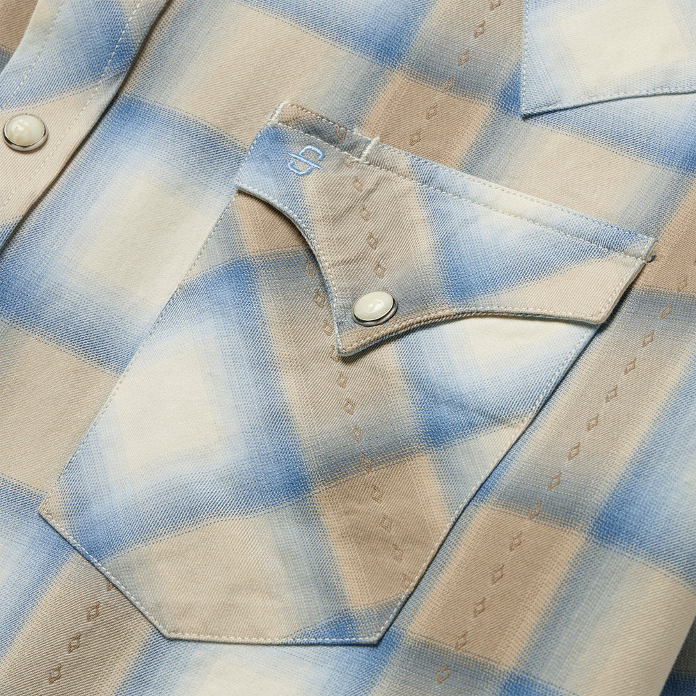 Sand Plaid Dobby Western Shirt Brown | Stetson Men